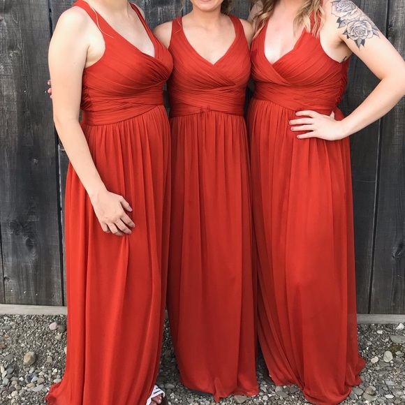 David's Bridal Dresses & Skirts - Burnt orange bridesmaid dress